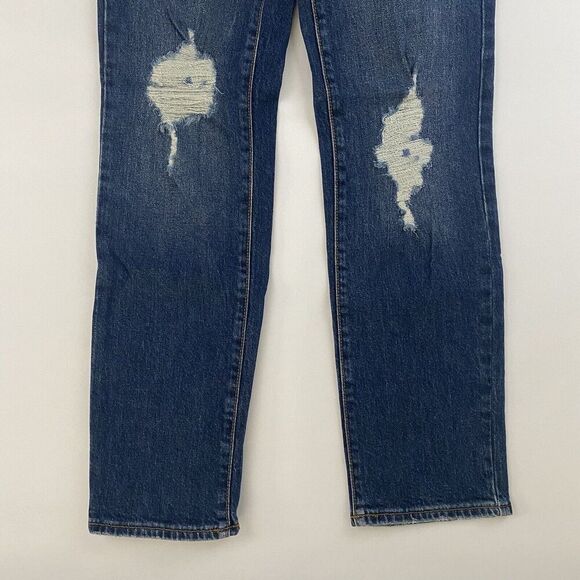 Universal Thread High Rise Slim Straight Denim Blue Jeans Dark Wash Sz 0 / 25 - Picture 3 of 8